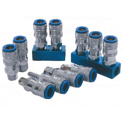 鐵製藍蓋單手快速接頭